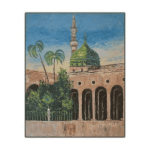 Al-Masjid an-Nabawi Peinture à l’huile Originale – Art mural islamique
