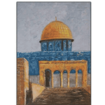 Dome of the Rock Jerusalem Original Oil Painting Islamic Art