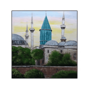 Mevlana Museum of Konya – Original Oil Painting – Islamic Wall Art